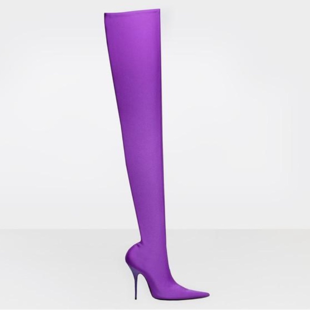 *Super Sale * Balenciaga Knife Purple Over the Knee Boots